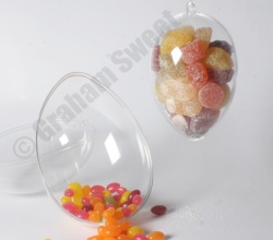 160 mm Clear Plastic Egg - box of 100